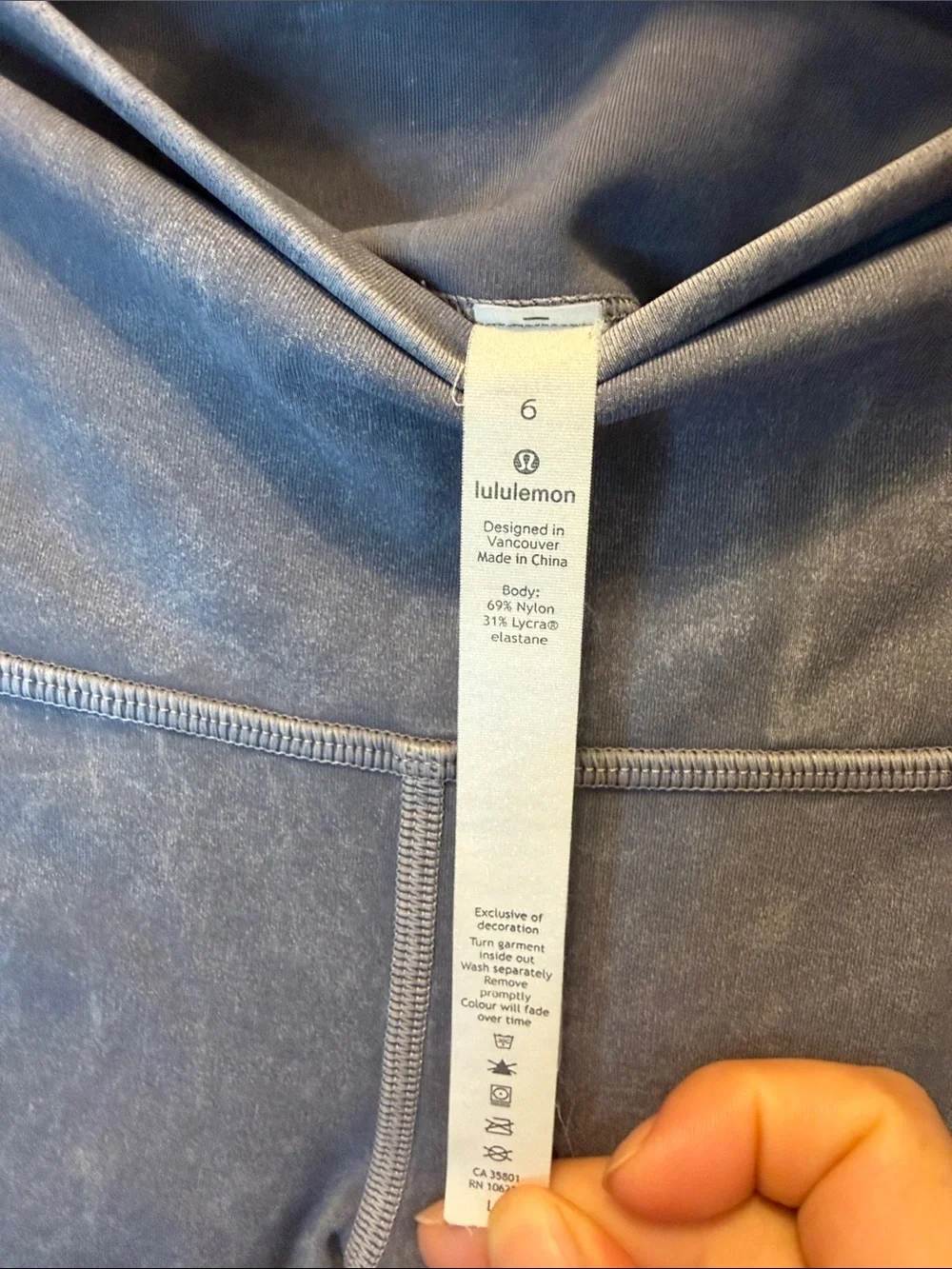 lululemon athletica High-Rise Mineral Wash Leggings in Dusty Gray